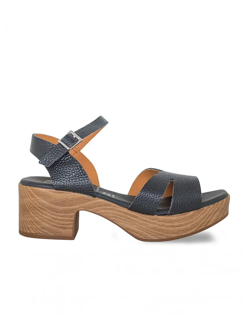 OH MY SANDALS Sandalia Tacón Madera Negro