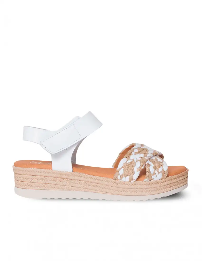 OH MY SANDALS Sandalia Velcro Plataforma Esparto