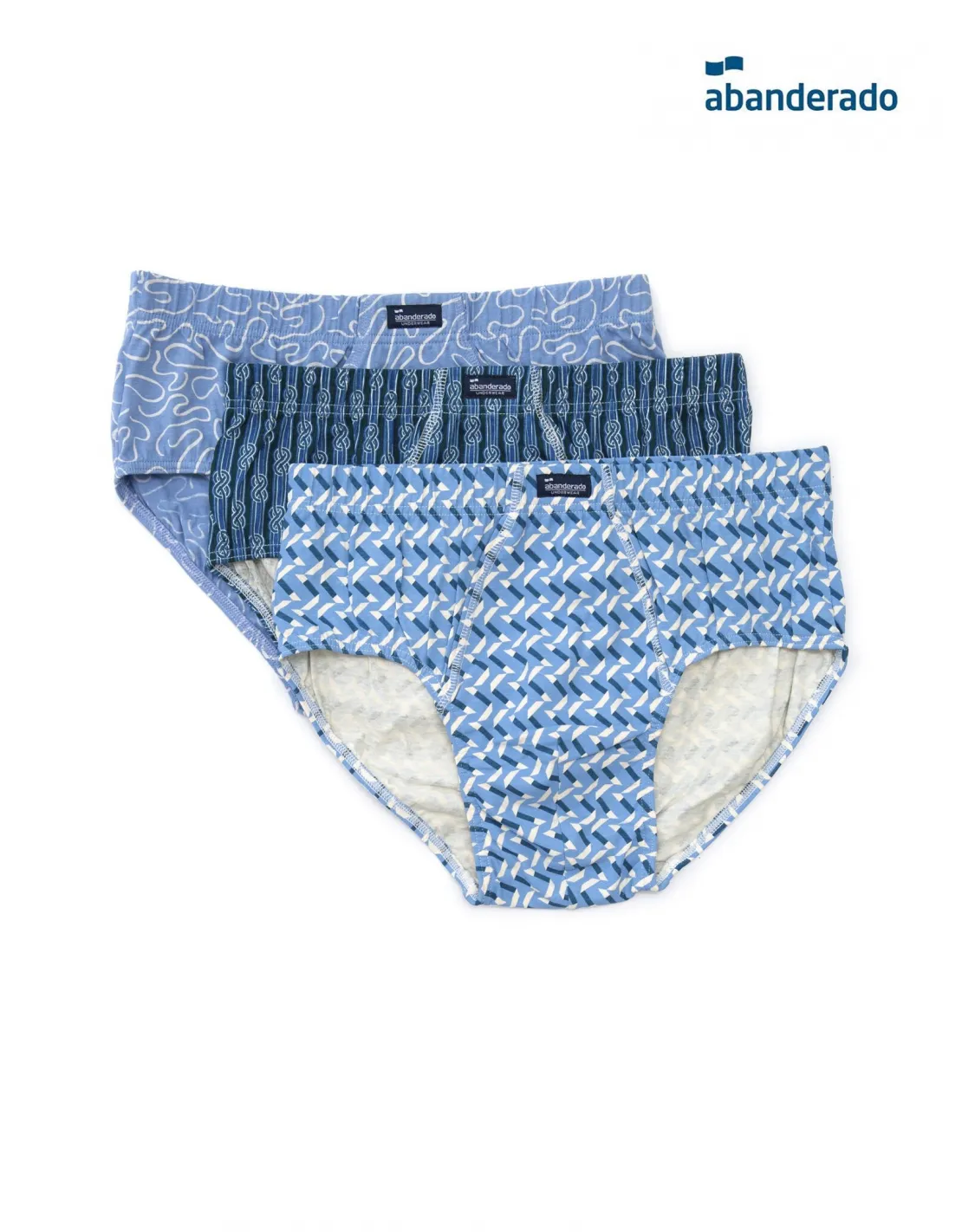 Pack 3 Slips Abanderado 100% Algodon Con Apertura lateral