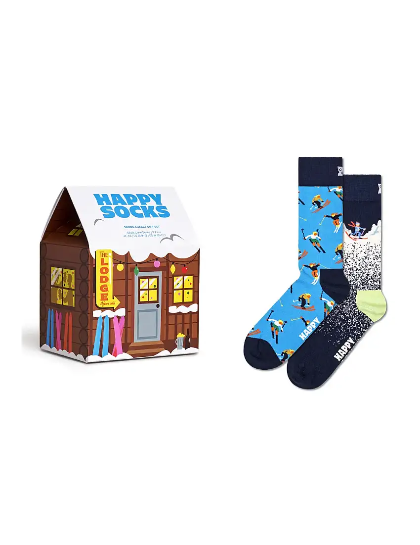 Pack 2 Calcetines Happy Socks Skiing Chalet
