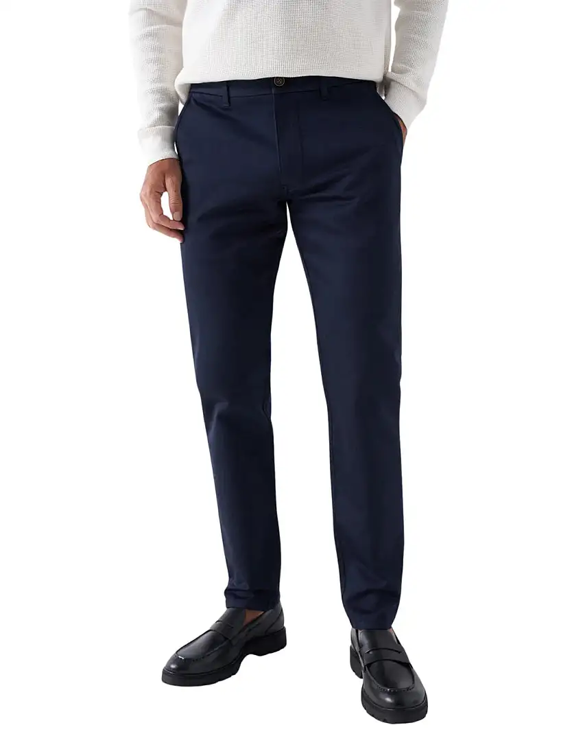 Pantalón Chino Slim Salsa Jeans S-Activ Azul Marino