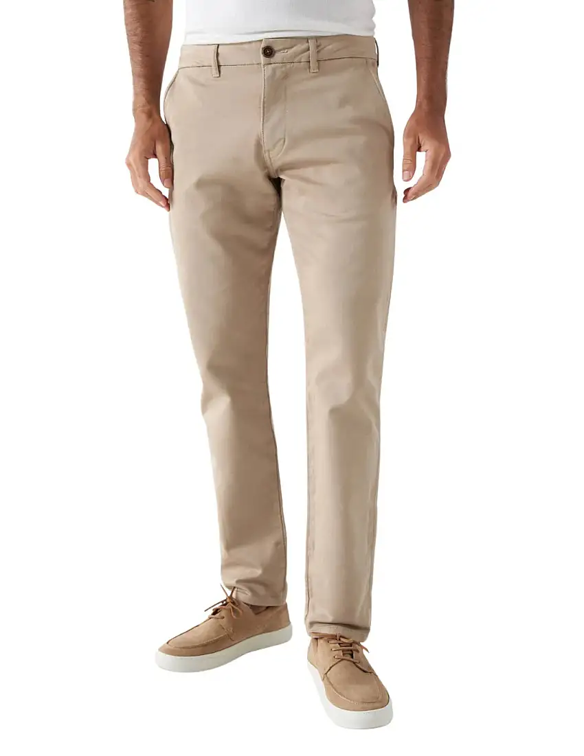 Pantalón Chino Slim Salsa Jeans S-Activ Beige