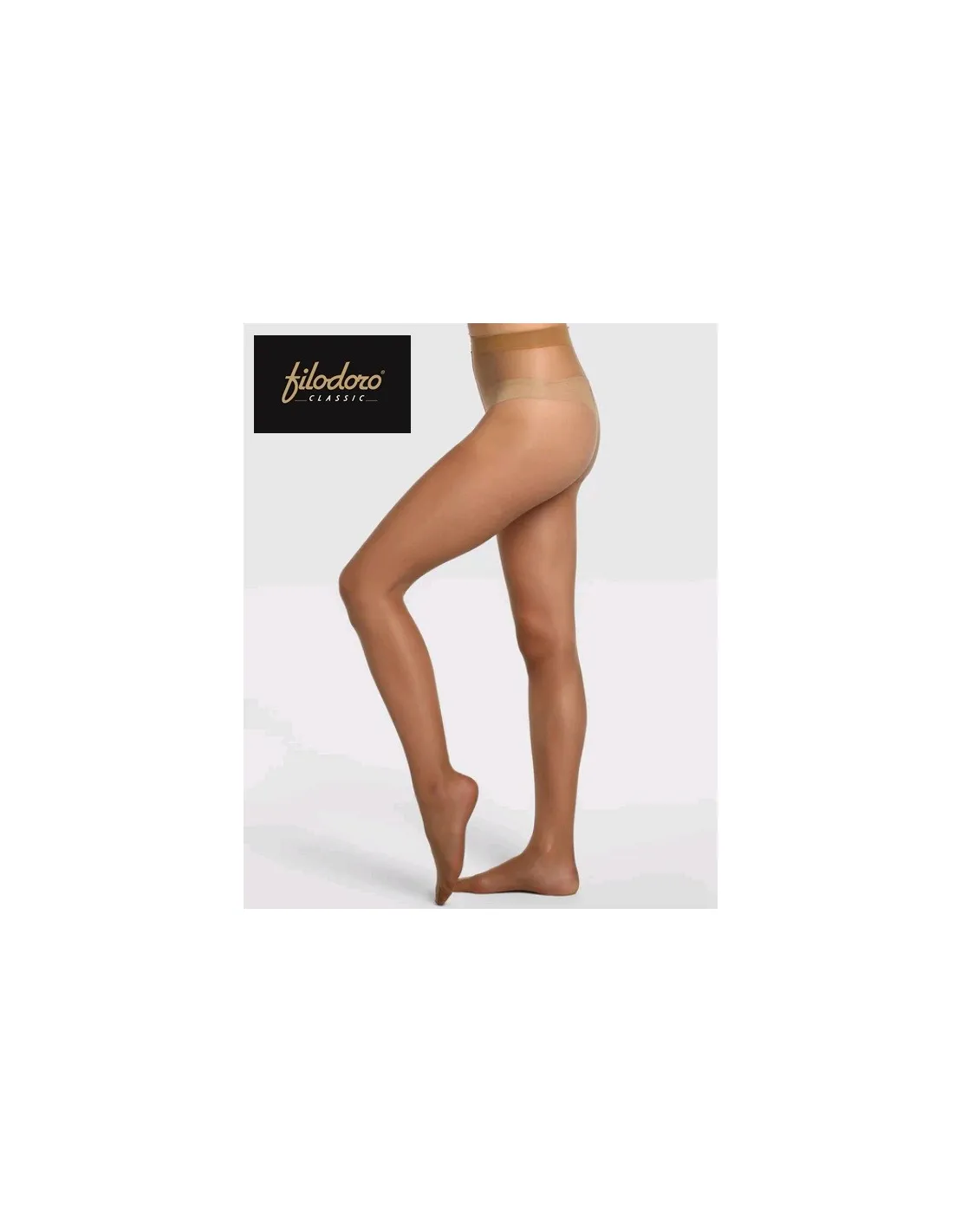 Panty Filodoro Pack 4 Ahorro transparente de 15 deniers sin demarcacion invisible Filodoro