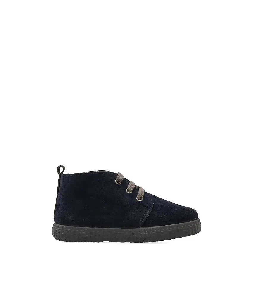 PEKES Botines serraje cordones niño