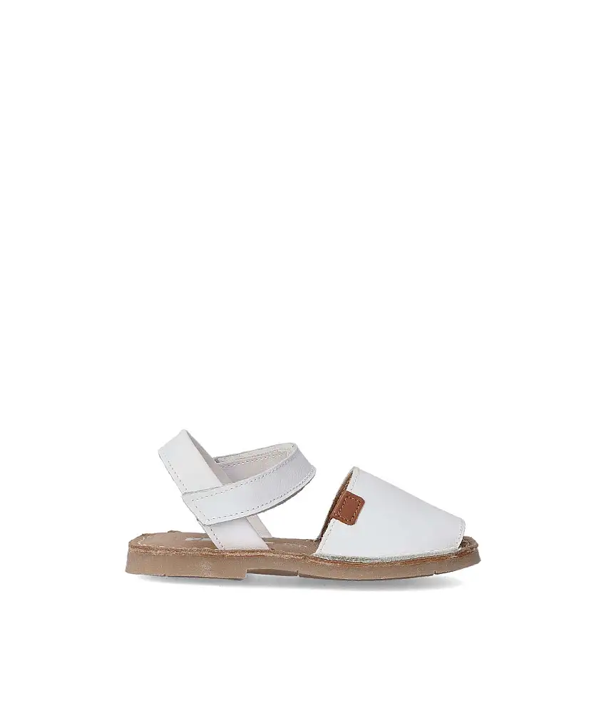 PEKES Sandalia menorquina piel BEN 40325 BLANCO