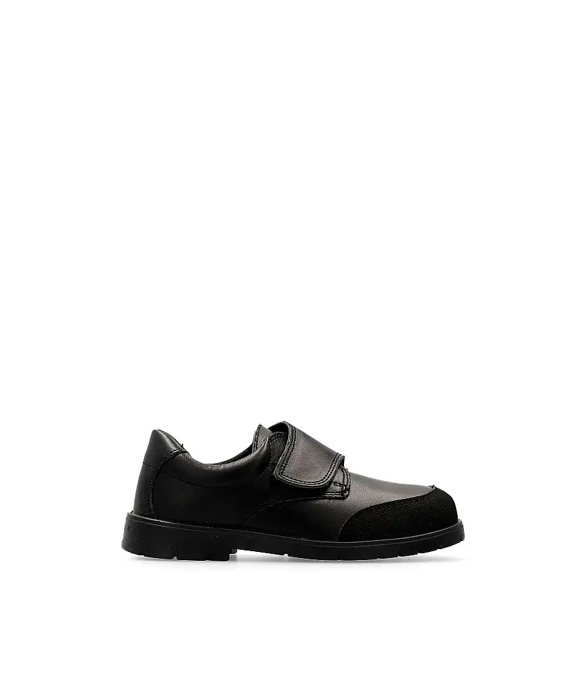 PEKES Zapato colegial lavable de niño JAV 7-1 NEGRO