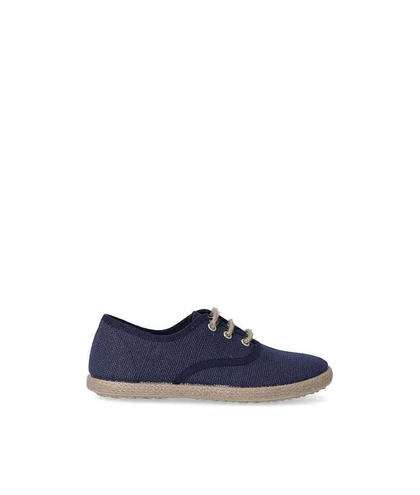 PEKES Zapato inglés lino yute niño BAT 47631 MARINO