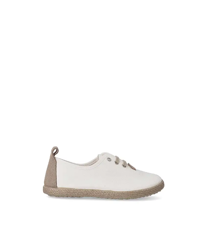 PEKES Zapato inglés yute niño BAT 45001/2 BLANCO