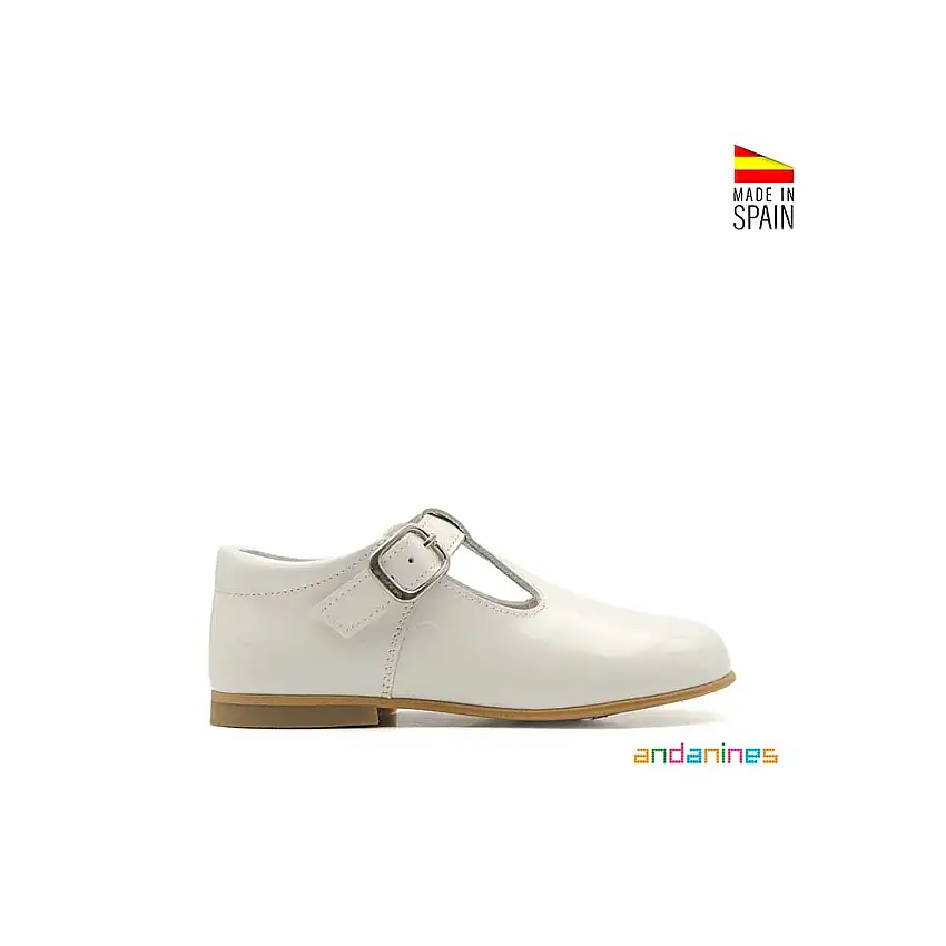 Pepitos charol blanco classic Andanines