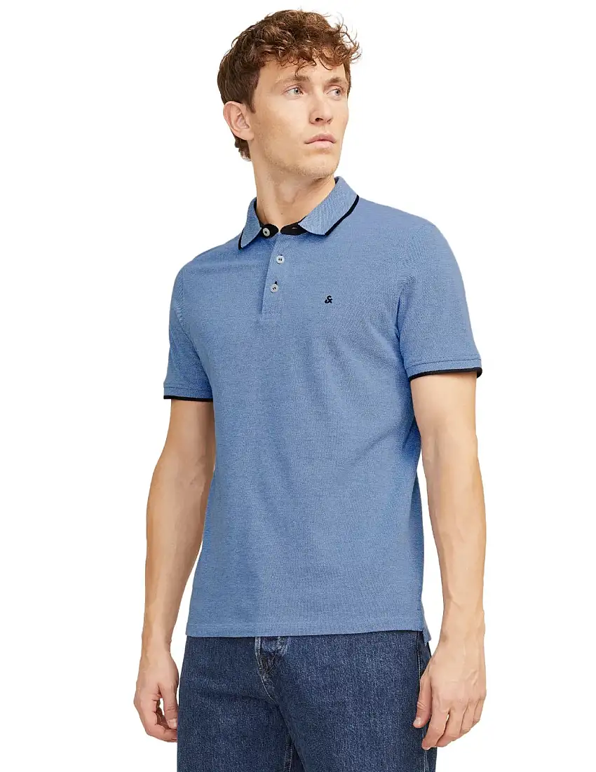 Polo Jack&Jones Paulos Ribete Bright Cobalt