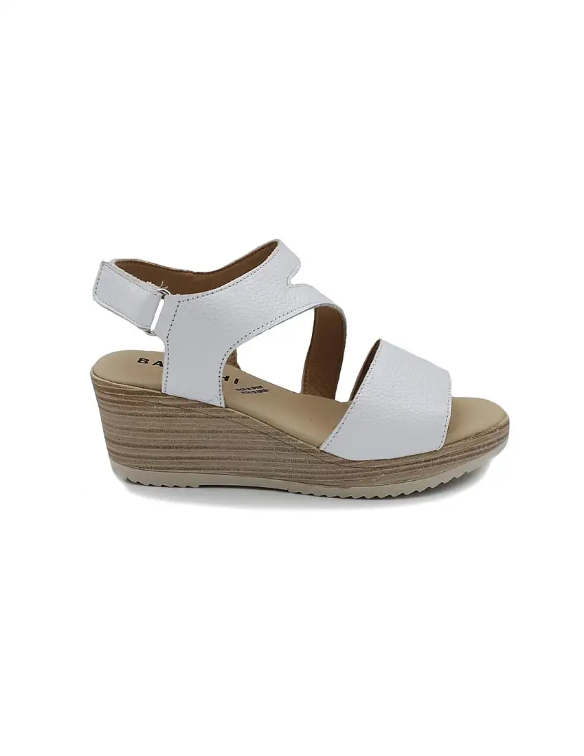 Sandalia Cuña BAERCHI 38951 Blanca Mujer.
