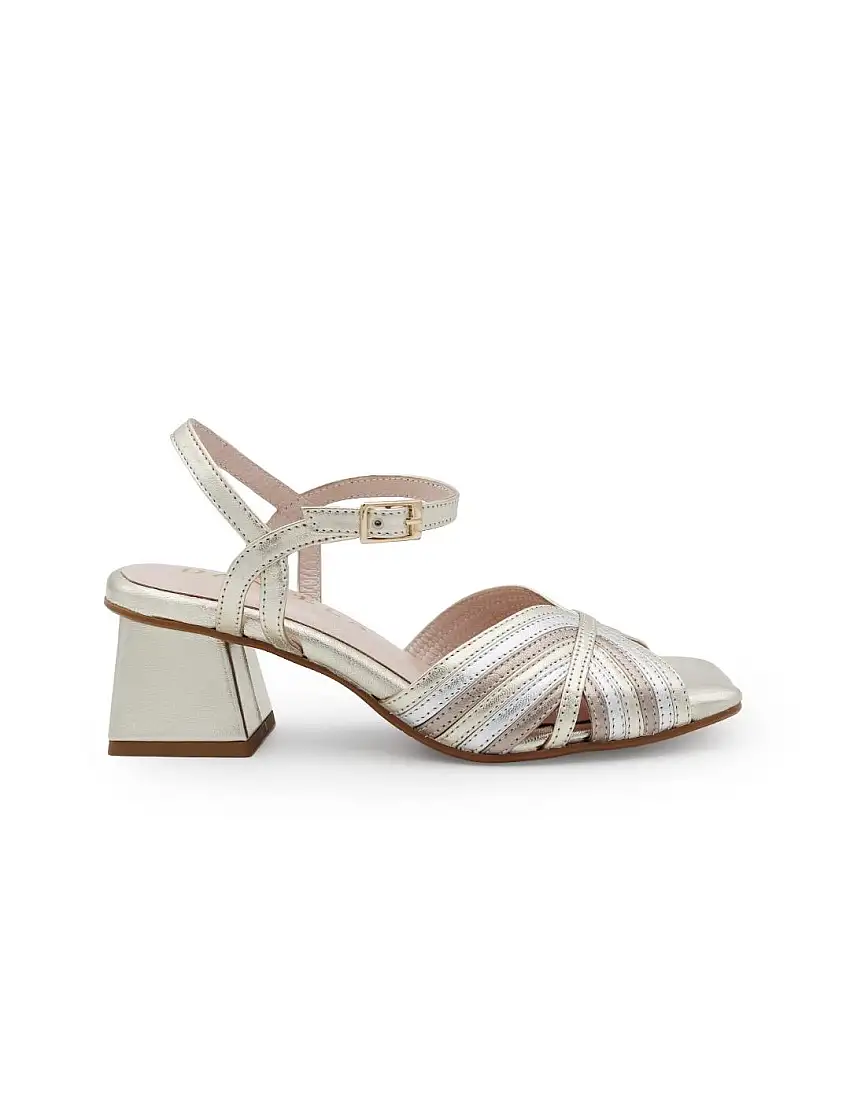 Sandalia de Tacón Mujer Daniela Shoes 26135/001 Metalizada