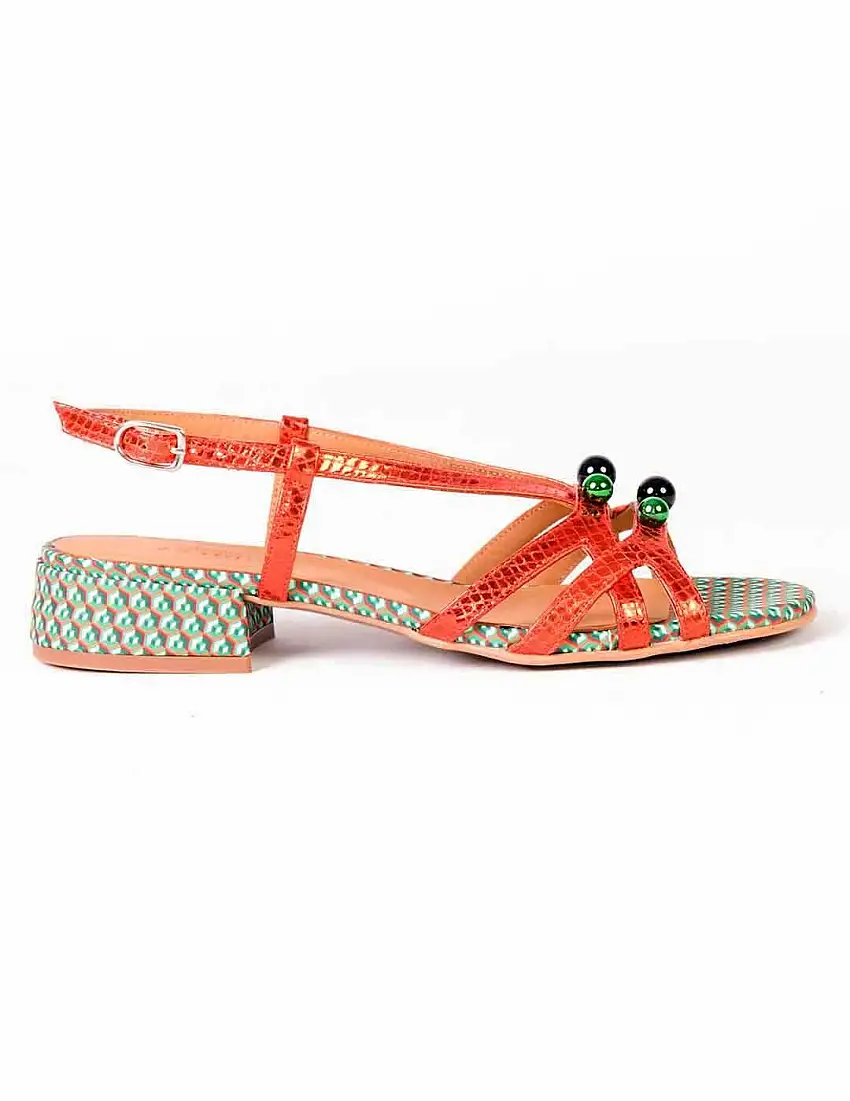 Sandalia mujer Audley naranja