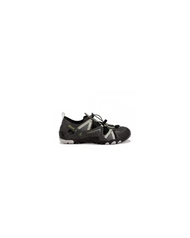 SANDALIA INDICO 01 CORTE SINTÉTICO SUELA DE CAUCHO NEGRO/GRIS