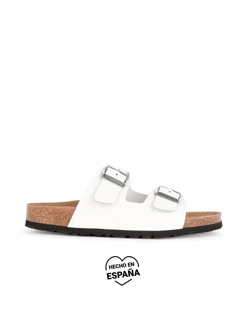 AUTENTI Sandalias Bio Blancas Doble Tira
