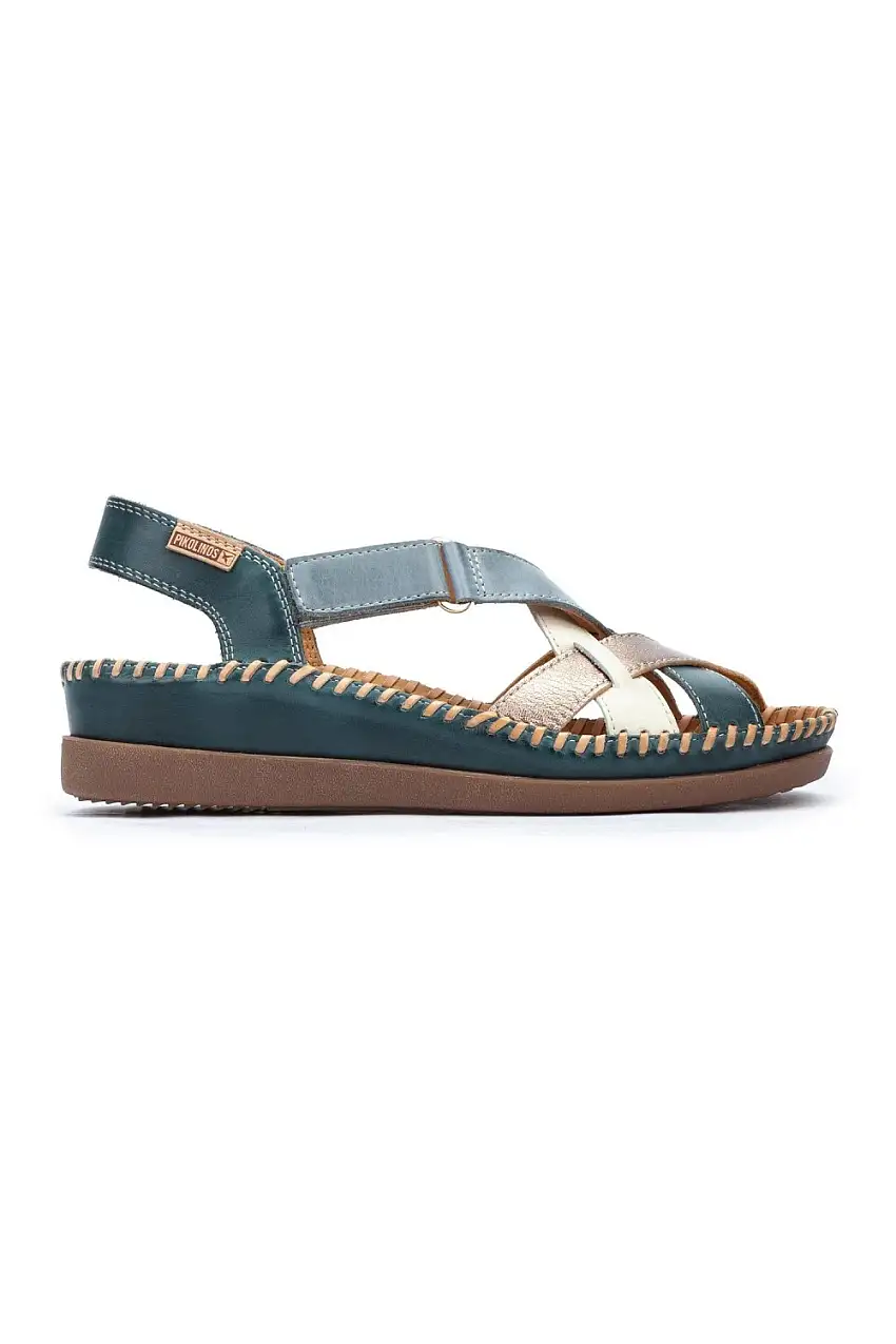 sandalias cuña pikolinos cadaques azul w8k-0741c6