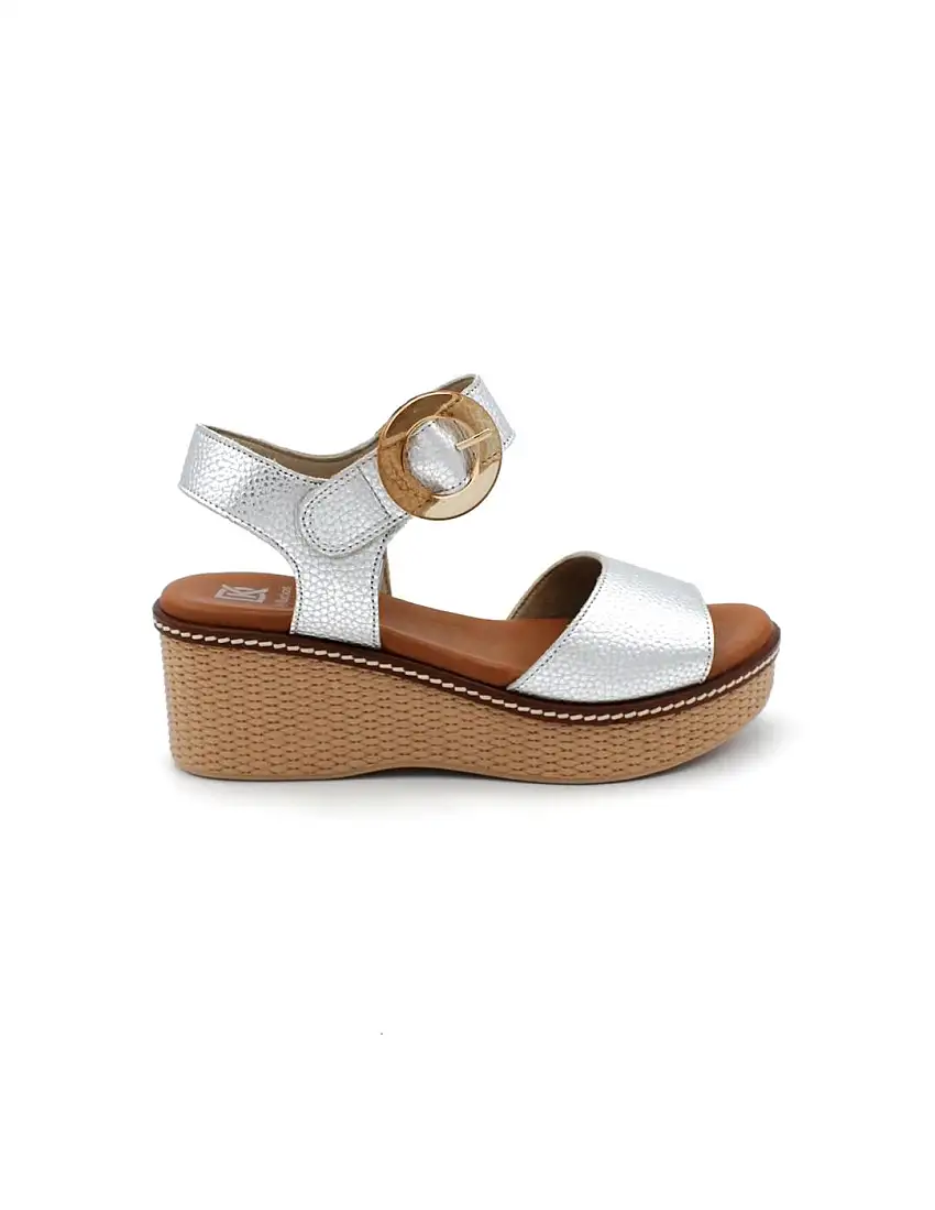 Sandalias DORKING Nido D9450-AL Aluminio Plata Mujer