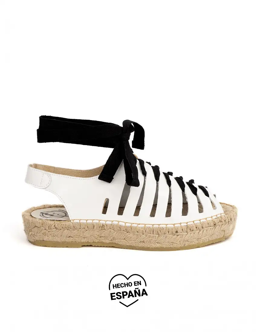 Sandalias Esparto Cangrejeras Blancas PERA LIMONERA