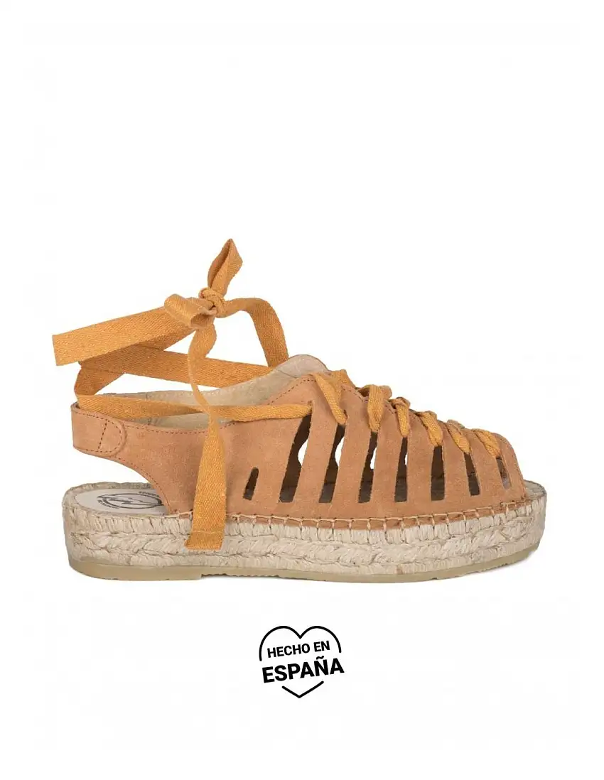 Sandalias Esparto Doble Suela Cuero PERA LIMONERA