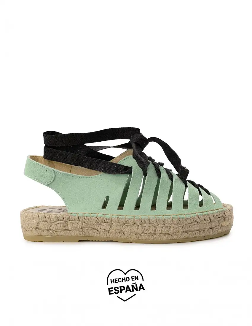 Sandalias Esparto Doble Suela Menta PERA LIMONERA
