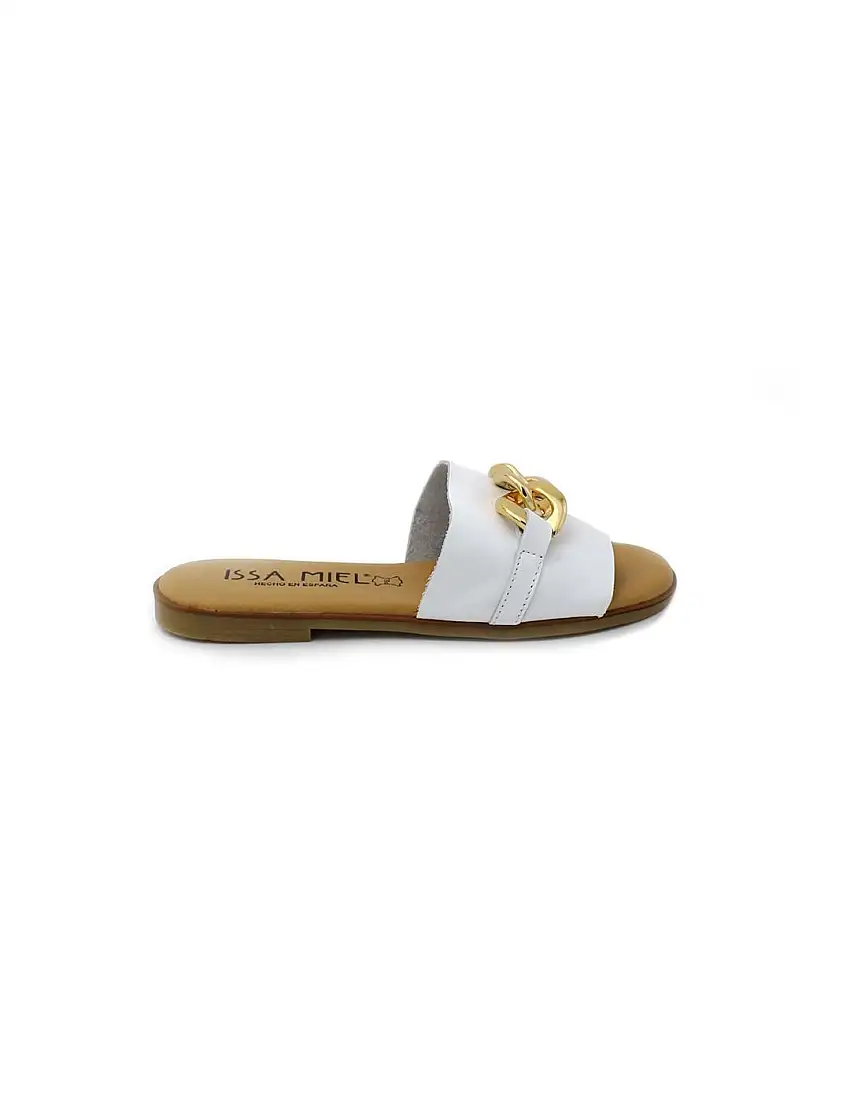 Sandalias Pala ISSA MIEL 4713 Blanco Mujer.