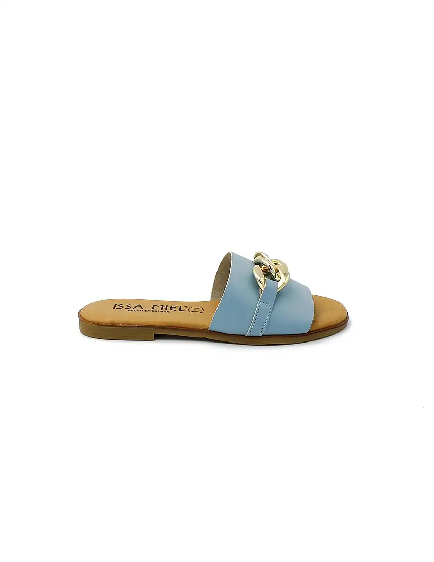 Sandalias Pala ISSA MIEL 4713 Celeste Mujer.