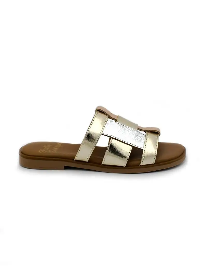 Sandalias pala STUDIO SCARPE SN34678 Platino Mujer.