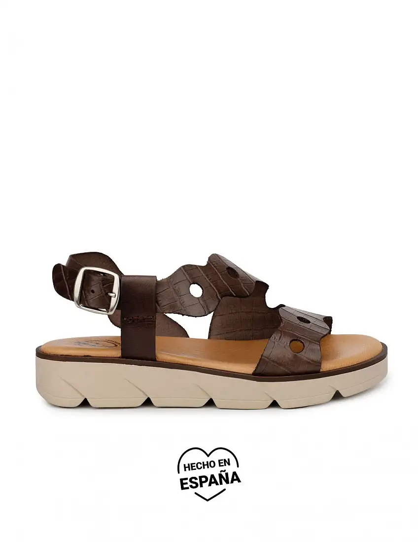 Sandalias Piel Marrones PERA LIMONERA