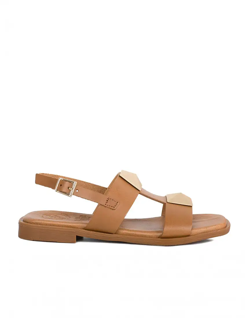 Sandalias Planas Tachuelas Cuero PERA LIMONERA