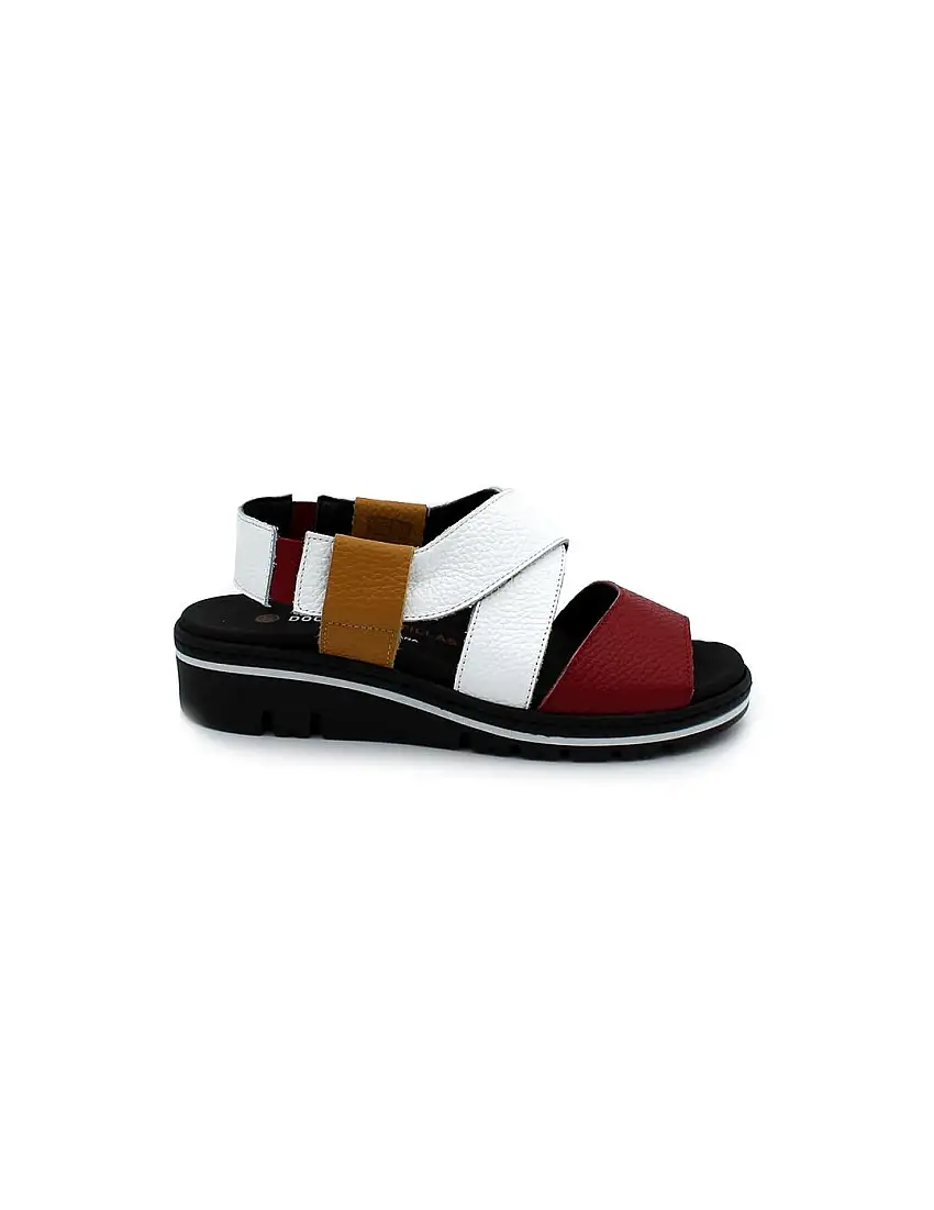 Sandalias Sport DOCTOR CUTILLAS 36145 Rojo/Blanco Mujer.
