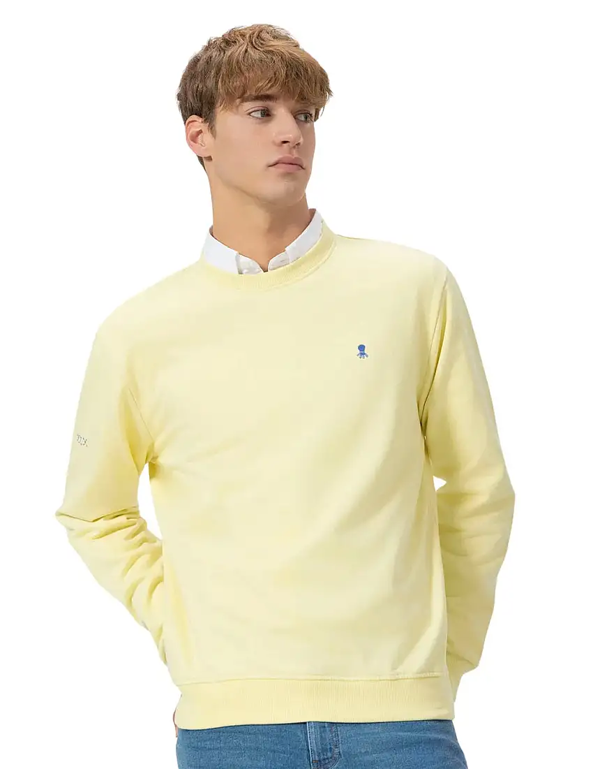 Sudadera El Pulpo Logo Bordado Amarillo