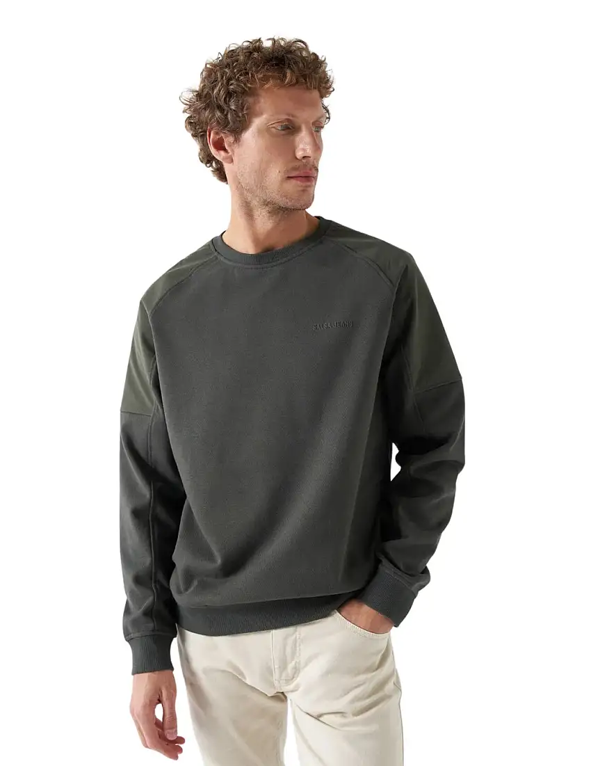 Sudadera Block Técnico Salsa Jeans Verde