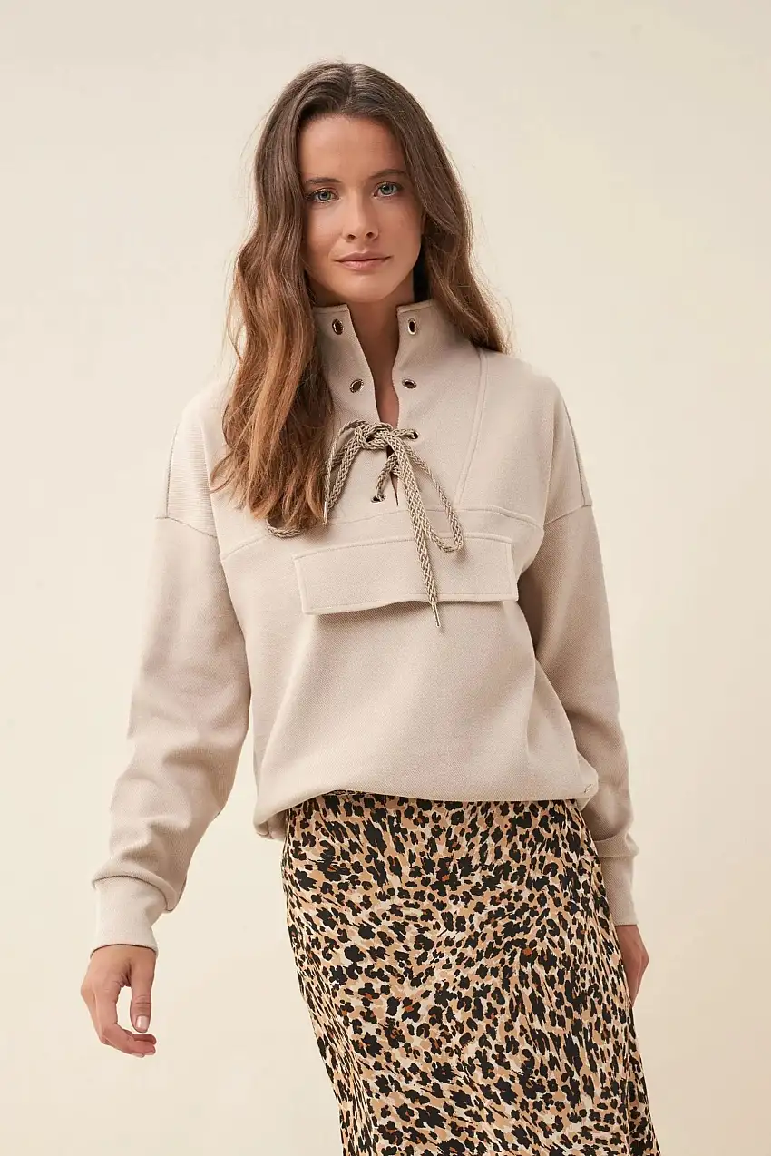 SUDADERA DE ALGODÓN CON BOLSILLO