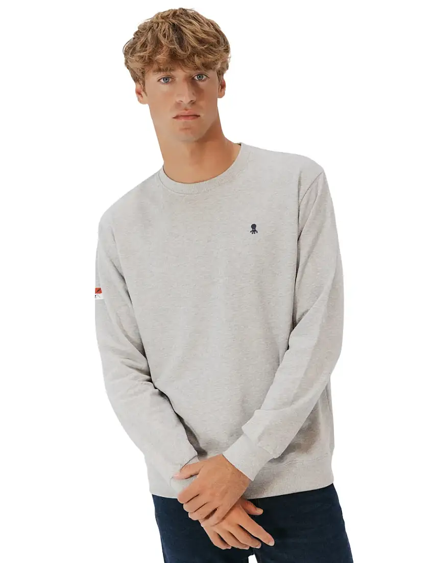 Sudadera El Pulpo Bordado Heritage Gris