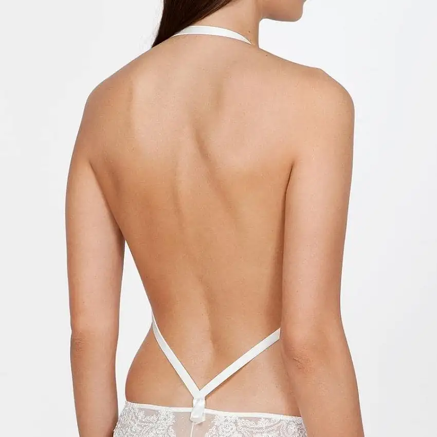sujetador novia sin espalda, push up, heritage, ivette bridal.