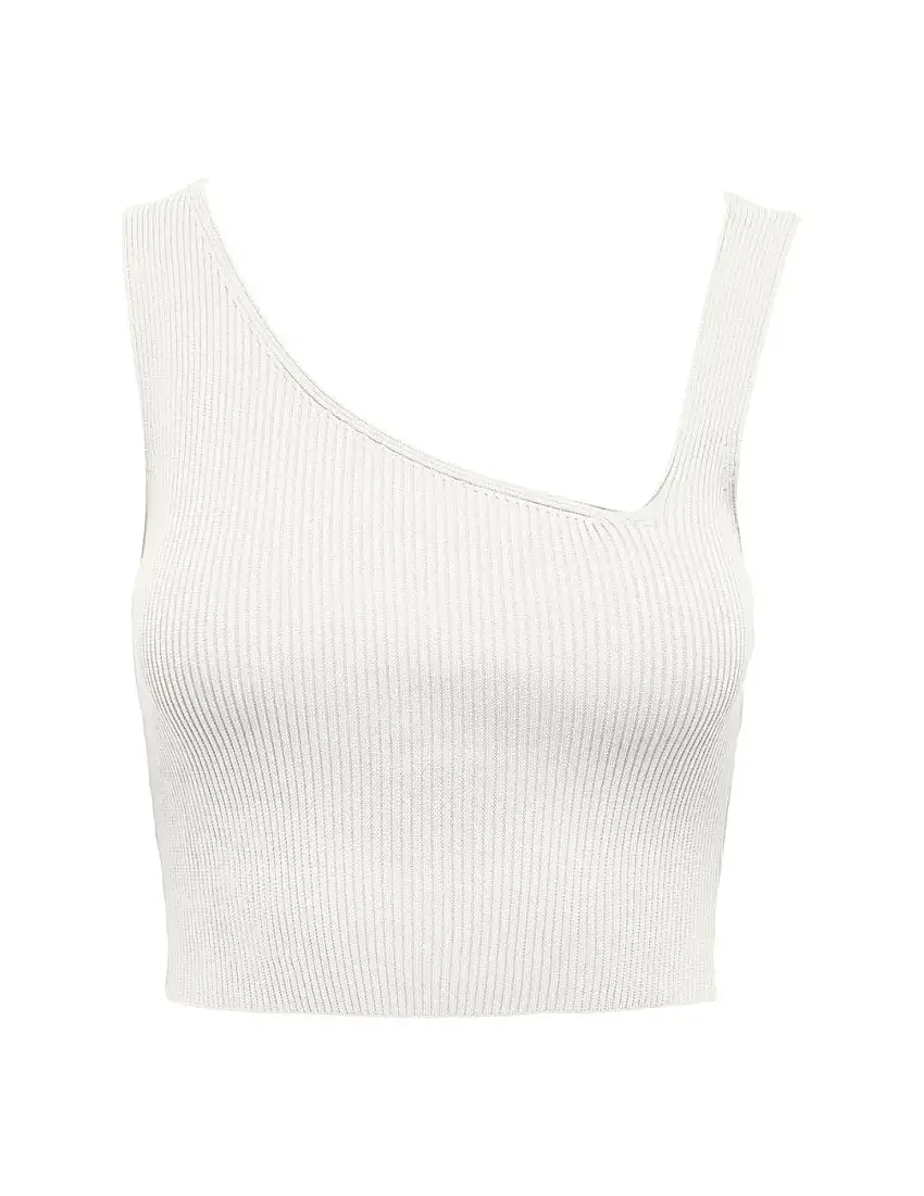 Crop Top Asimétrico Only Onltatianna Blanco