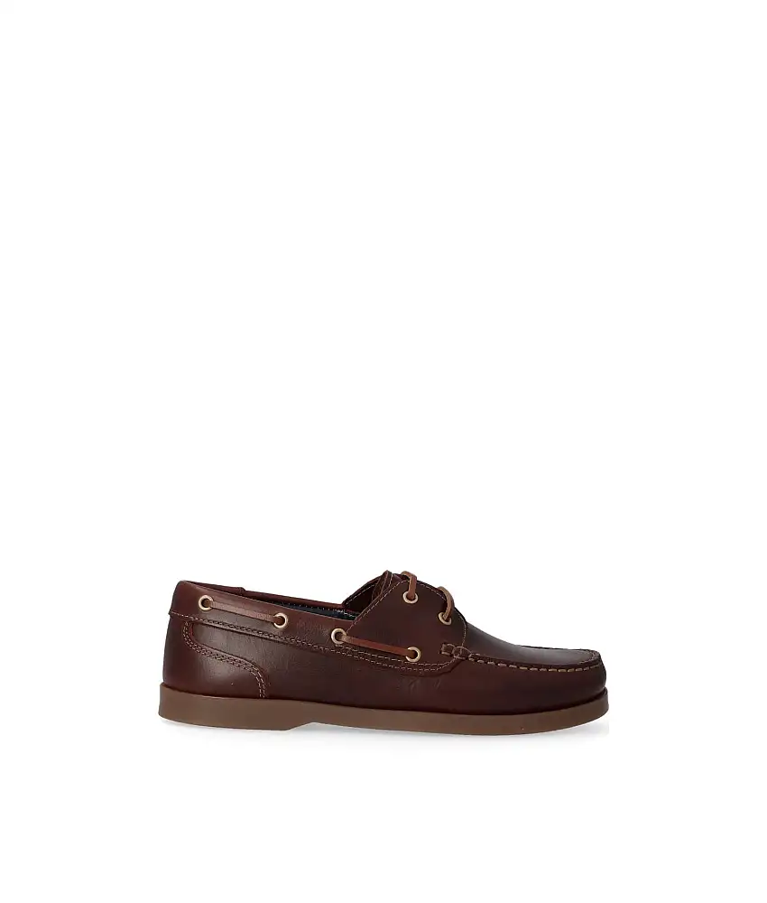 VANESSA Zapato náutico de piel hombre SAK 1688 MARRON