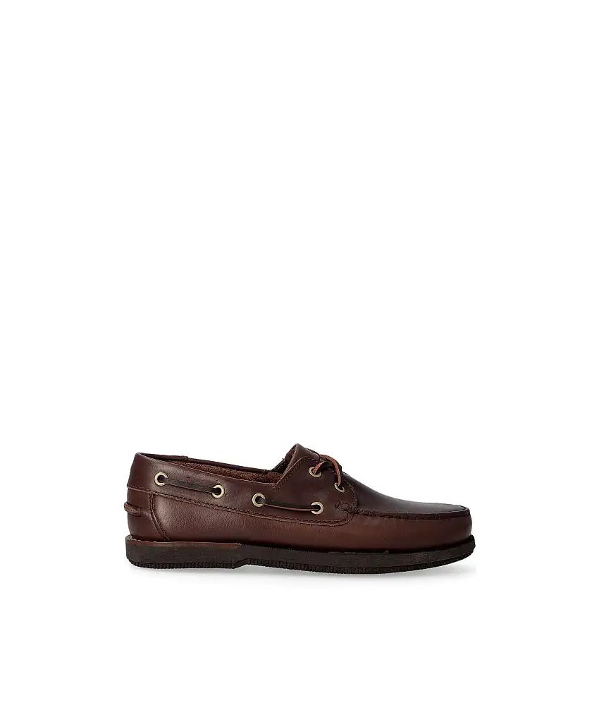 VANESSA Zapato náutico de piel hombre SAK 3200 MARRON
