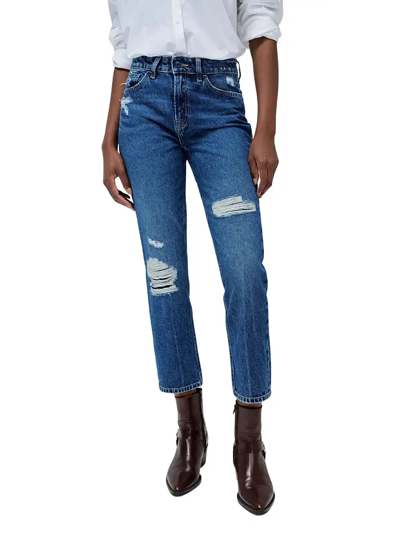 Vaqueros Salsa Jeans True Con Rotos Azul