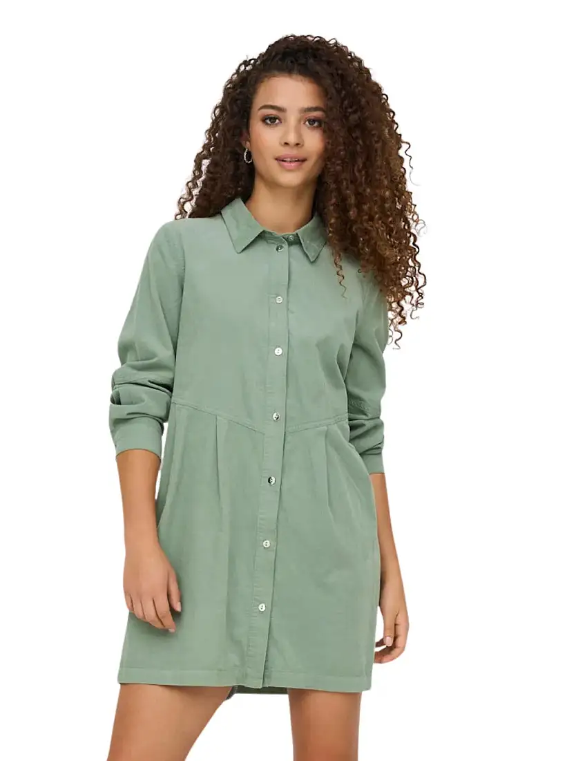 Vestido Camisero Corto ONLY Aime Verde