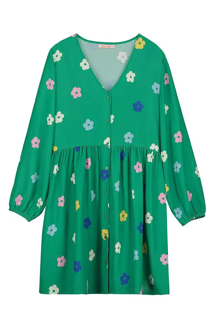 Vestido corto botones