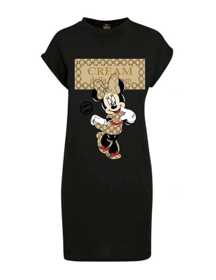 Vestido Cream Della Cream Minnie Negro