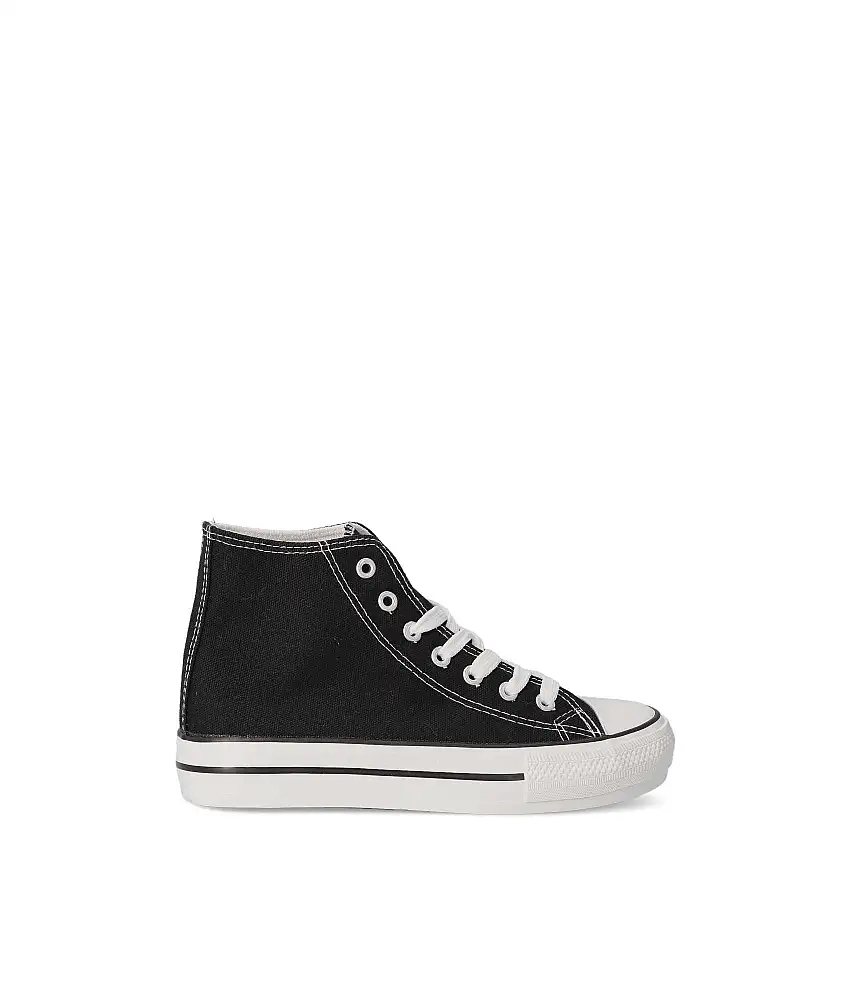 VVNN Bota sneakers casual mujer BOL ABX0262 NEGRO