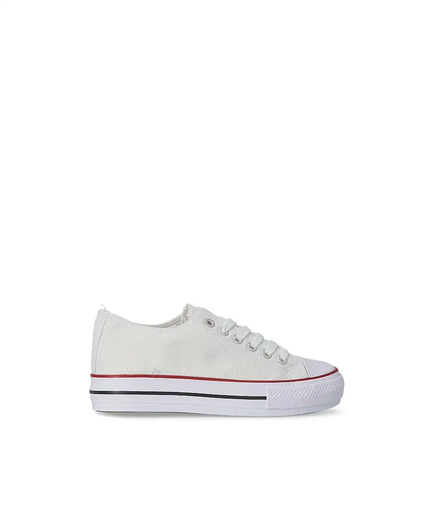 VVNN Zapatilla lona casual mujer BOL BYH72 BLANCO