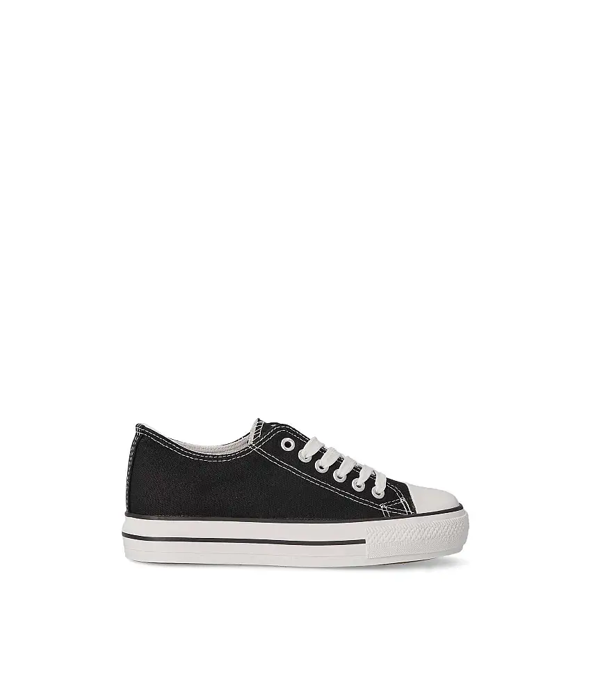 VVNN Zapatilla lona casual mujer BOL BYH72 NEGRO