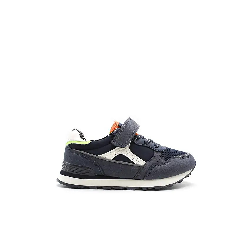Zapatilla casual azul marino con velcro