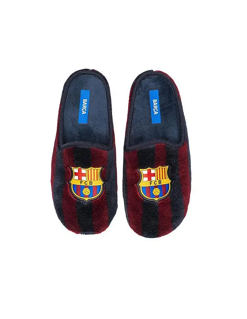 Zapatillas de casa FC Barcelona Oficiales 25/26 Clásicas a Rayas