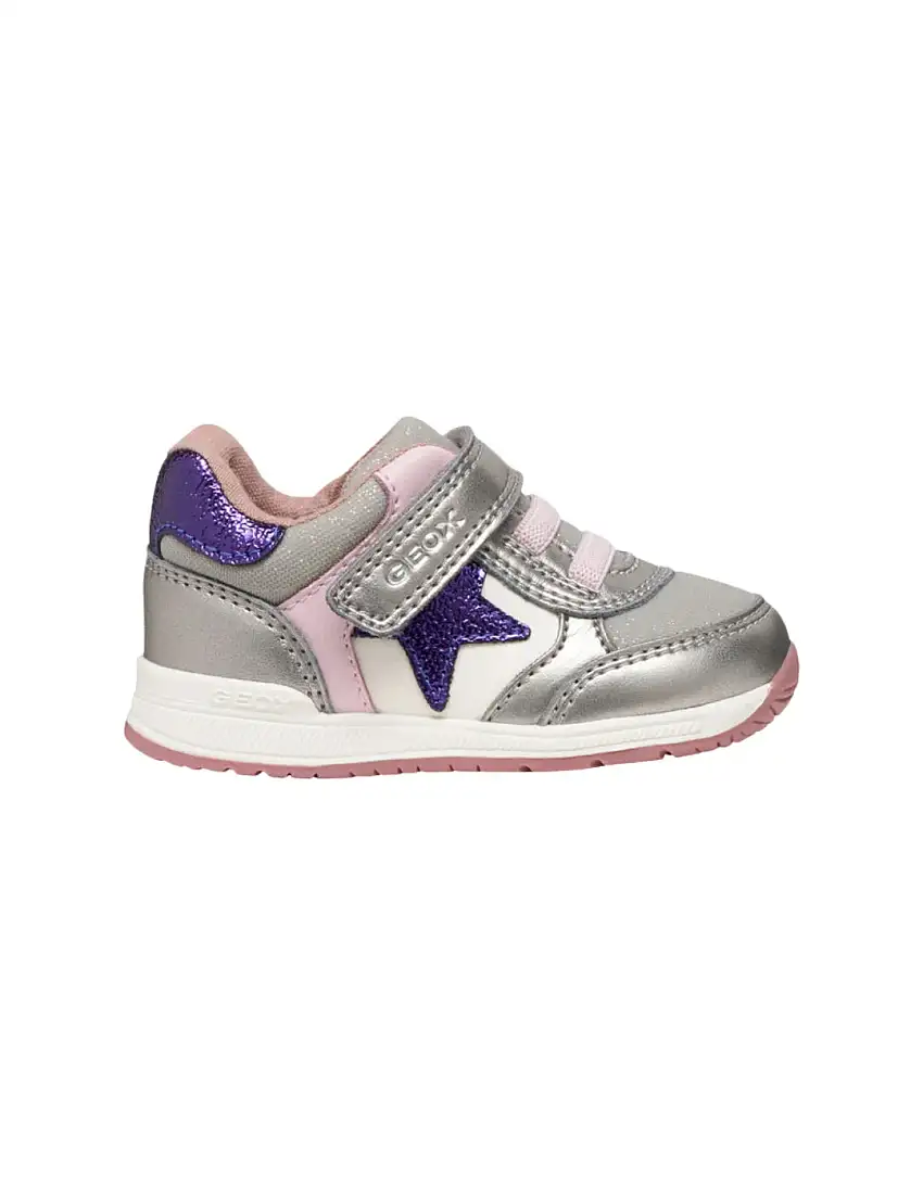 Zapatilla Primeros Pasos GEOX Rishon Plata