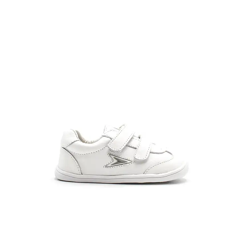 Zapatilla speed blanca barefoot de piel