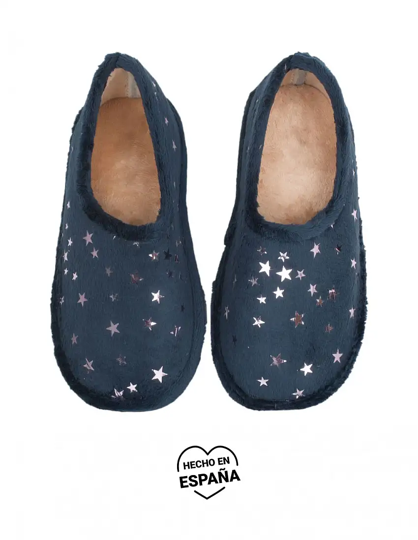 Zapatillas Casa Cerradas Estrellas Azules